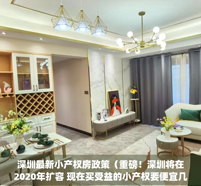 深圳最新小产权房政策（重磅！深圳将在2020年扩容 现在买受益的小产权要便宜几十万！）