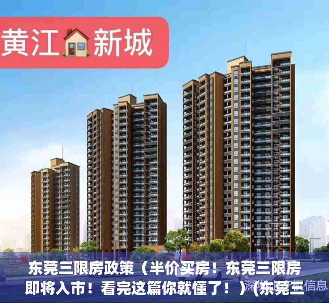 东莞三限房政策（半价买房！东莞三限房即将入市！看完这篇你就懂了！）(东莞三限房政策解读)
