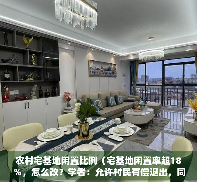 农村宅基地闲置比例（宅基地闲置率超18％，怎么改？学者：允许村民有偿退出，同时要给退路）