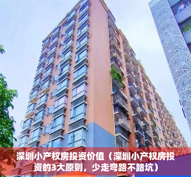 深圳小产权房投资价值（深圳小产权房投资的3大原则，少走弯路不踏坑）