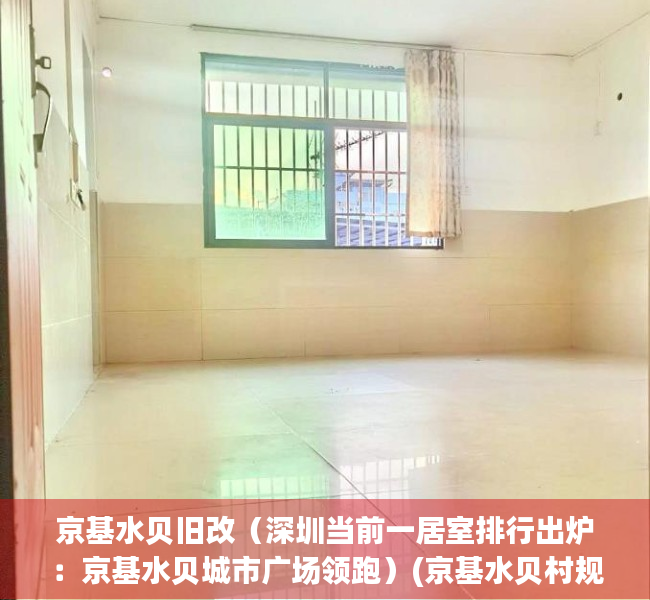 京基水贝旧改（深圳当前一居室排行出炉：京基水贝城市广场领跑）(京基水贝村规划图)