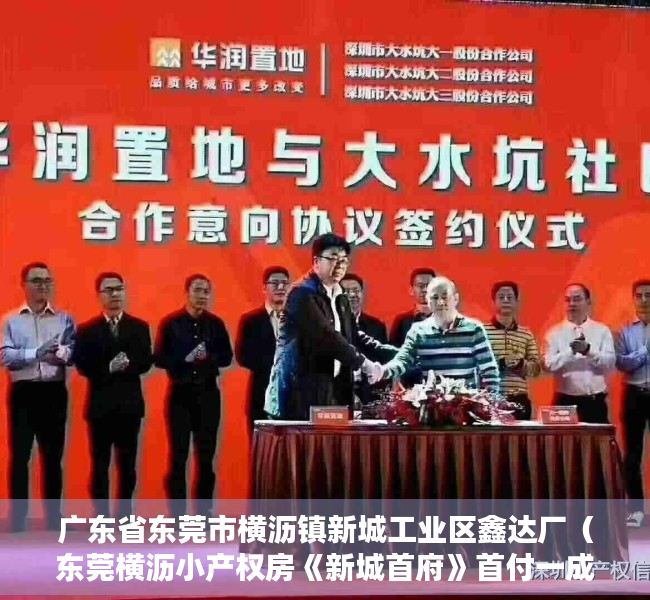 广东省东莞市横沥镇新城工业区鑫达厂（东莞横沥小产权房《新城首府》首付一成，3千多一平，首付一成，总价30多万起，买大三房）