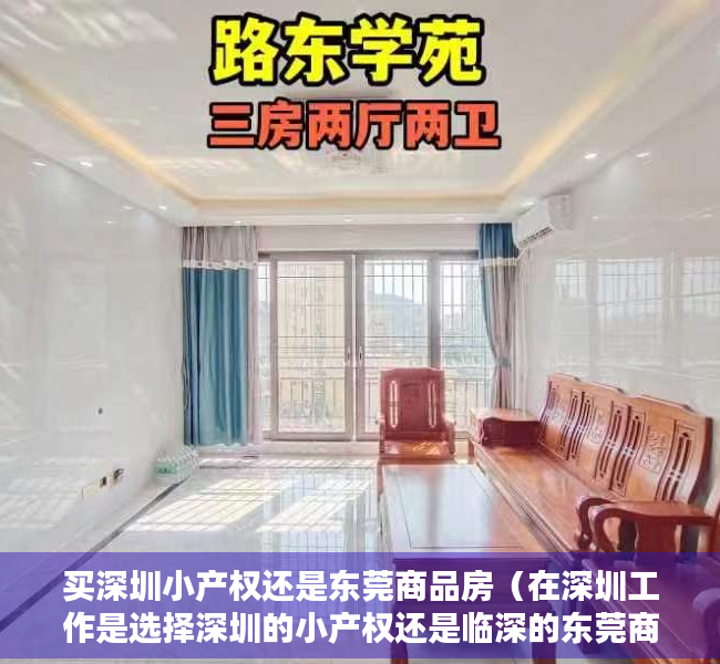 买深圳小产权还是东莞商品房（在深圳工作是选择深圳的小产权还是临深的东莞商品房？）