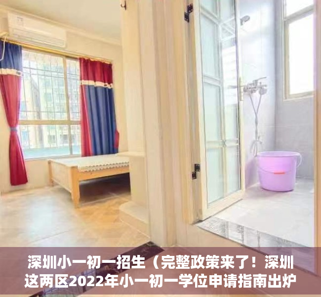 深圳小一初一招生（完整政策来了！深圳这两区2022年小一初一学位申请指南出炉！附报名入口）