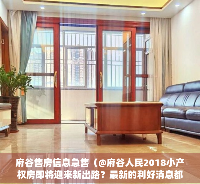 府谷售房信息急售（@府谷人民2018小产权房即将迎来新出路？最新的利好消息都在这儿！）