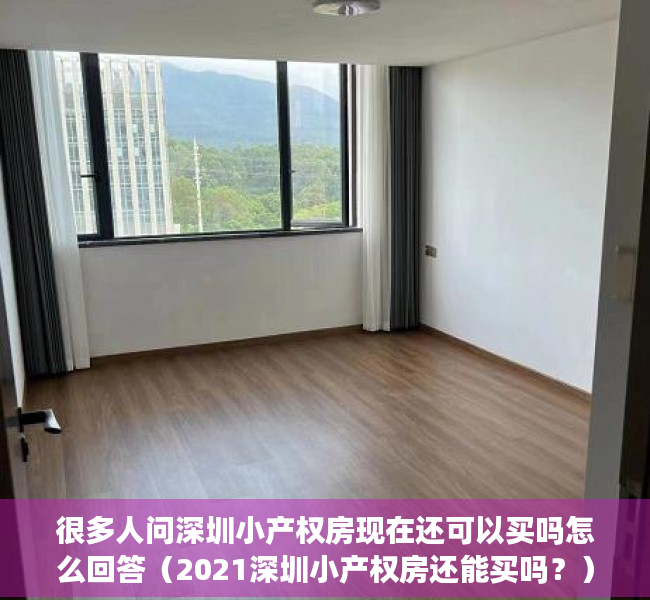 很多人问深圳小产权房现在还可以买吗怎么回答（2021深圳小产权房还能买吗？）