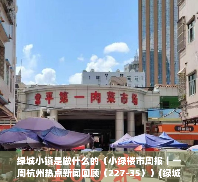 绿城小镇是做什么的（小绿楼市周报丨一周杭州热点新闻回顾（227-35））(绿城小镇理念)
