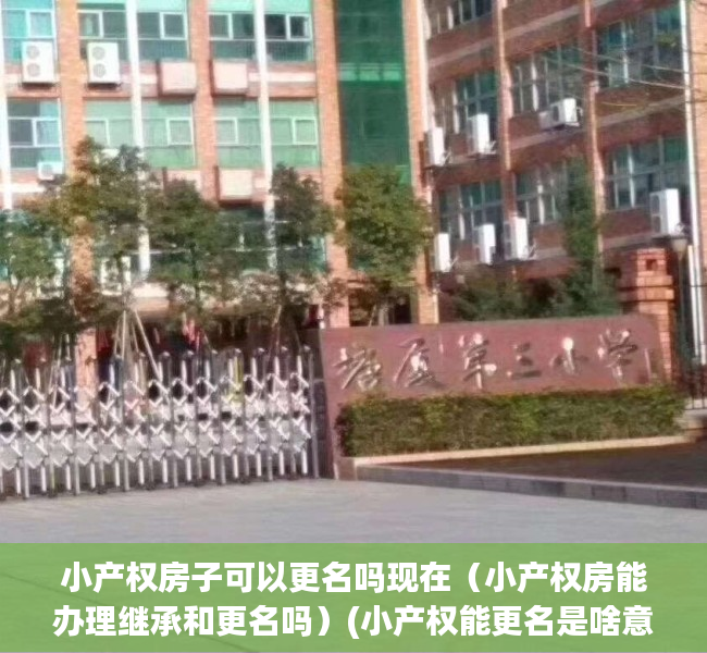 小产权房子可以更名吗现在（小产权房能办理继承和更名吗）(小产权能更名是啥意思)
