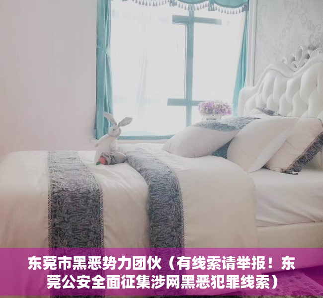 东莞市黑恶势力团伙（有线索请举报！东莞公安全面征集涉网黑恶犯罪线索）