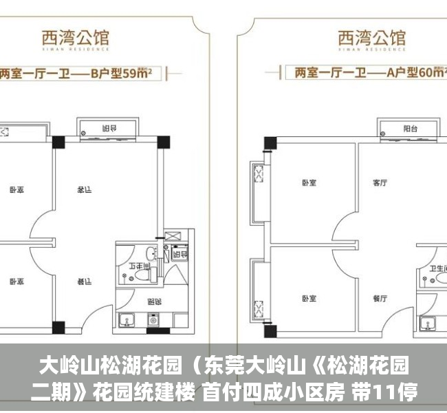 大岭山松湖花园（东莞大岭山《松湖花园二期》花园统建楼 首付四成小区房 带11停车位）