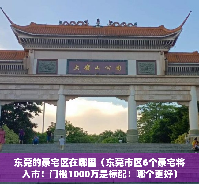 东莞的豪宅区在哪里（东莞市区6个豪宅将入市！门槛1000万是标配！哪个更好）