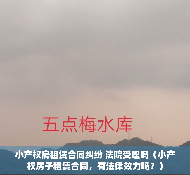 小产权房租赁合同纠纷 法院受理吗（小产权房子租赁合同，有法律效力吗？）