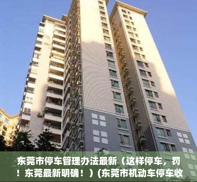 东莞市停车管理办法最新（这样停车，罚！东莞最新明确！）(东莞市机动车停车收费标准)
