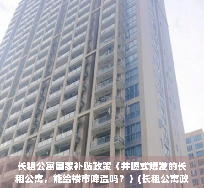 长租公寓国家补贴政策（井喷式爆发的长租公寓，能给楼市降温吗？）(长租公寓政策支持)