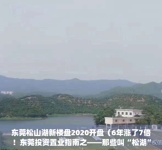 东莞松山湖新楼盘2020开盘（6年涨了7倍！东莞投资置业指南之——那些叫“松湖”的项目）