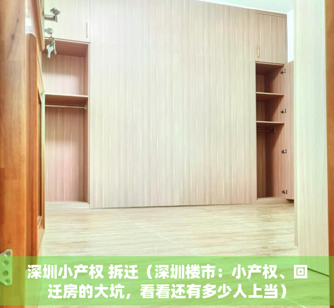深圳小产权 拆迁（深圳楼市：小产权、回迁房的大坑，看看还有多少人上当）