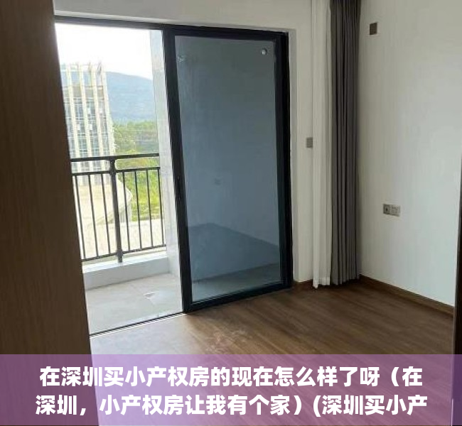 在深圳买小产权房的现在怎么样了呀（在深圳，小产权房让我有个家）(深圳买小产权可靠吗)