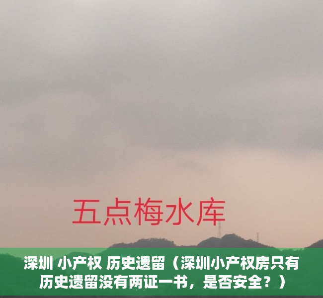 深圳 小产权 历史遗留（深圳小产权房只有历史遗留没有两证一书，是否安全？）