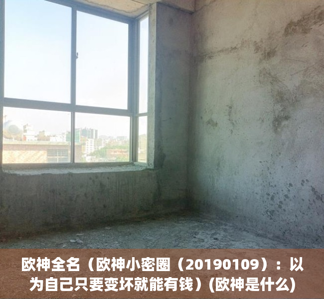 欧神全名（欧神小密圈（20190109）：以为自己只要变坏就能有钱）(欧神是什么)