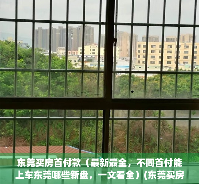 东莞买房首付款（最新最全，不同首付能上车东莞哪些新盘，一文看全）(东莞买房首付比例多少)