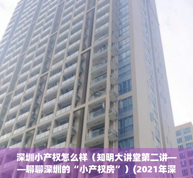 深圳小产权怎么样（知明大讲堂第二讲——聊聊深圳的“小产权房”）(2021年深圳小产权房政策解读)