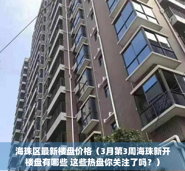海珠区最新楼盘价格（3月第3周海珠新开楼盘有哪些 这些热盘你关注了吗？）