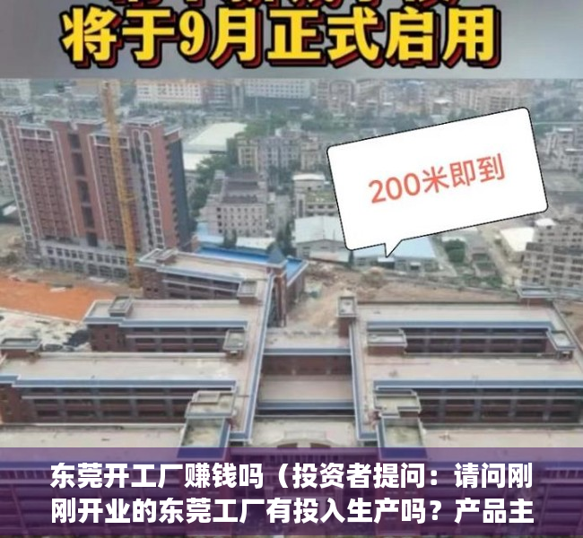 东莞开工厂赚钱吗（投资者提问：请问刚刚开业的东莞工厂有投入生产吗？产品主要是出口还是面向大湾）