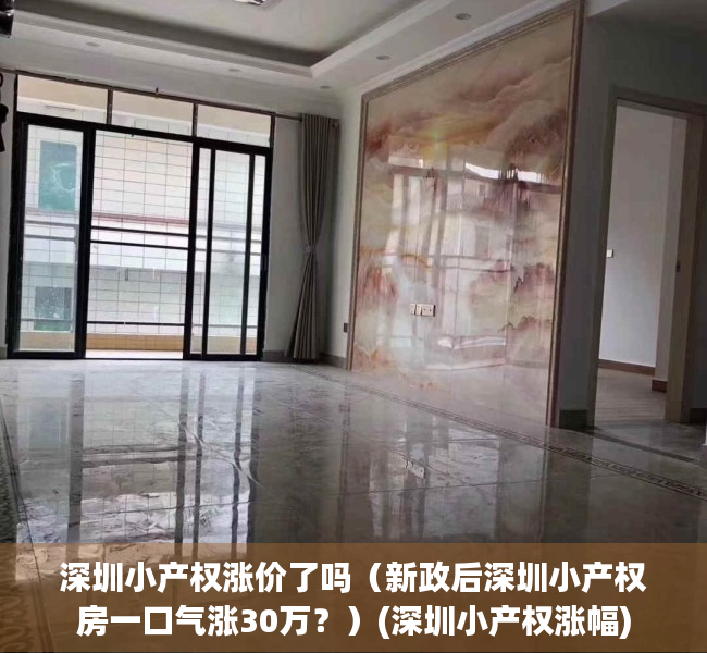 深圳小产权涨价了吗（新政后深圳小产权房一口气涨30万？）(深圳小产权涨幅)