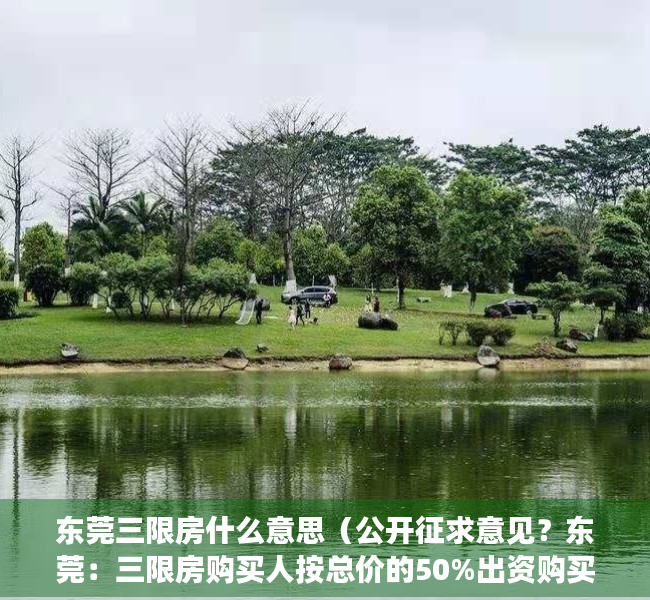东莞三限房什么意思（公开征求意见？东莞：三限房购买人按总价的50%出资购买50%产权）