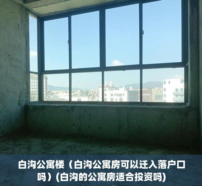 白沟公寓楼（白沟公寓房可以迁入落户口吗）(白沟的公寓房适合投资吗)