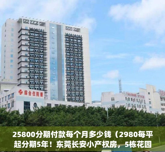 25800分期付款每个月多少钱（2980每平起分期5年！东莞长安小产权房，5栋花园小区【长安雅苑】）