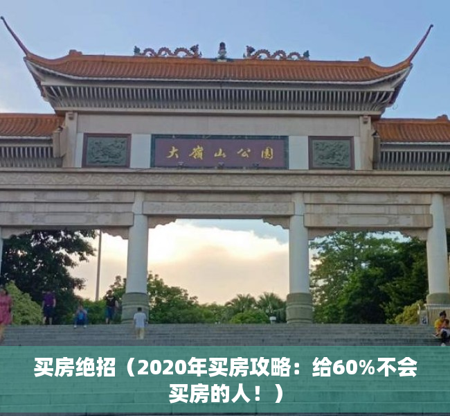 买房绝招（2020年买房攻略：给60%不会买房的人！）