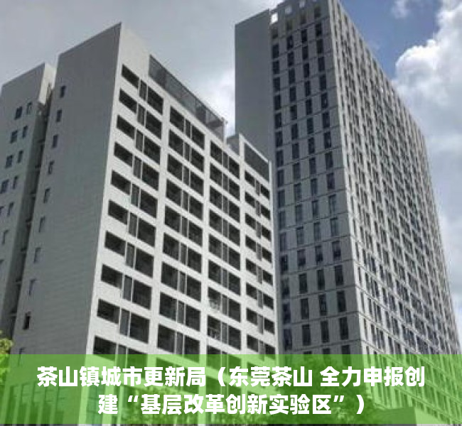 茶山镇城市更新局（东莞茶山 全力申报创建“基层改革创新实验区”）